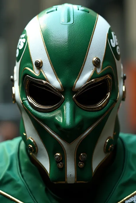 Ray mysterio mask but in the new york jets colors