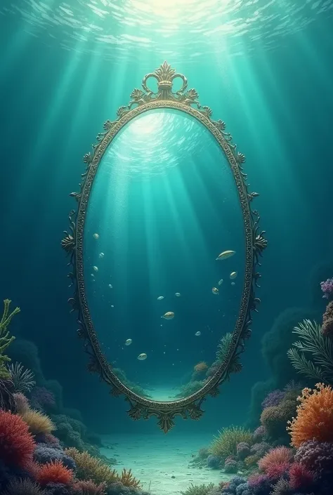 Under the ocean there is a mirror 70 cm wide and 170 cm long in the shape of an oval 