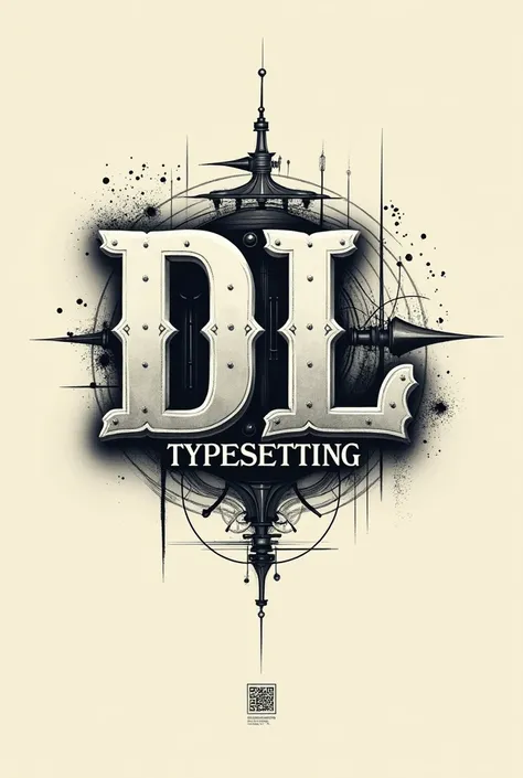 Dl typesetting 
Please give me a create logo. Include this name and typesetting background 