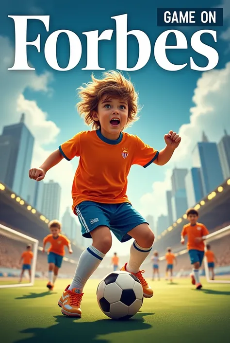 Make the cover like fıtbes instead of forbes write game on and put a boy playing football