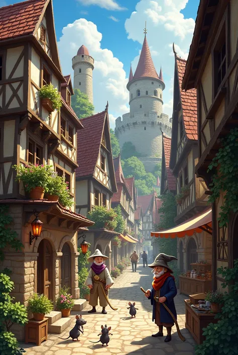  OLD TOWN WITH REN, MICE AND VILLAGERS 