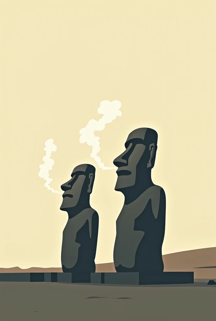 Minimalist moai vaping