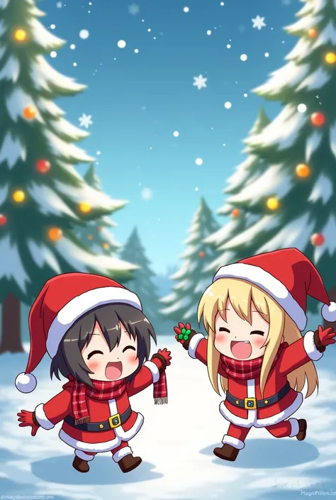 let it be a kawaii anime christmas banner