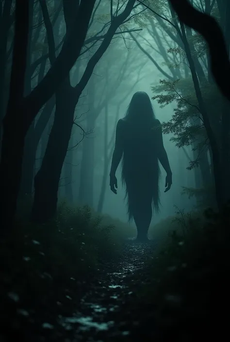 out in the woods, through a camera that barely shows the night, SCP 1471 is waking towards me. very creepy, however SCP 1471 looks very hot as if trying to lure me in with its curves