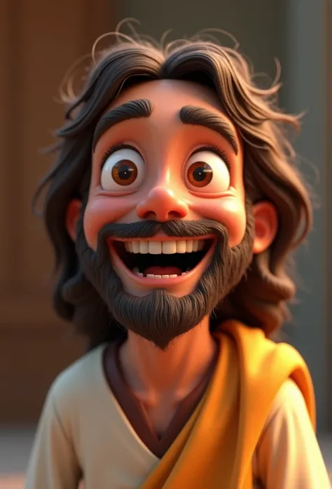 Jesus Crhsit, Smilling, animation character, Caractere estilizado, animation style rendering, 3D estilizado, Arnold Maya render, 3 d render stylized, toon render keyshot, Personagem 3D, Personagem 3D, 3d rendering stylized, 3 d character render, personagem...