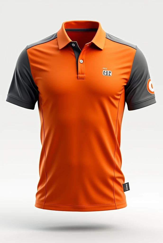 Busos original polo shirts fitted to the body with unique features of an intense orange color, white,gray; Shirt length waist level above hip level