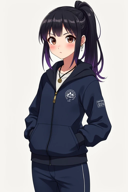 in full growth
Yuka Takashi has a sophisticated yet agile appearance. She is of average height, with dark, almost black hair that she always wears in a neat ponytail. Her hair has several bright streaks that reflect shades of dark purple when the light hit...