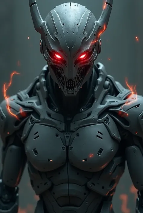 Scary robot Red eyes