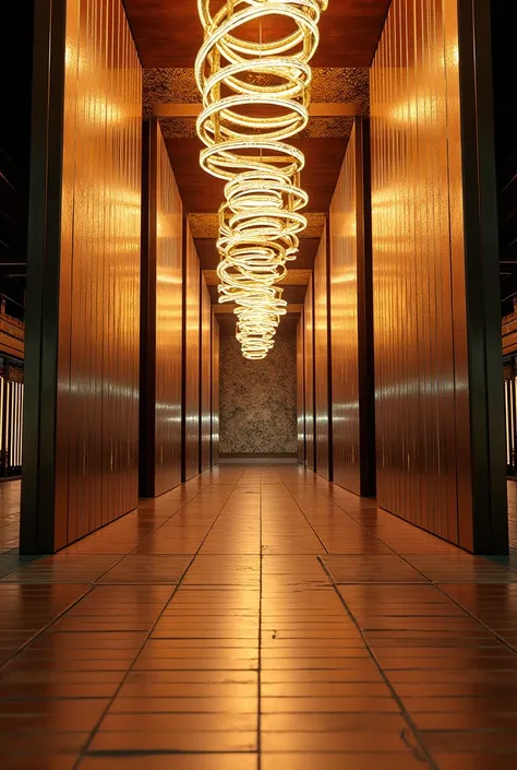 Floor Patterns: Linear grid designs to create symmetry and structure.
Ceiling: Spiral chandeliers and lighting patterns inspired by the "Wonder" sketch.
Walls: Engraved patterns or mirrored panels to enhance reflections.