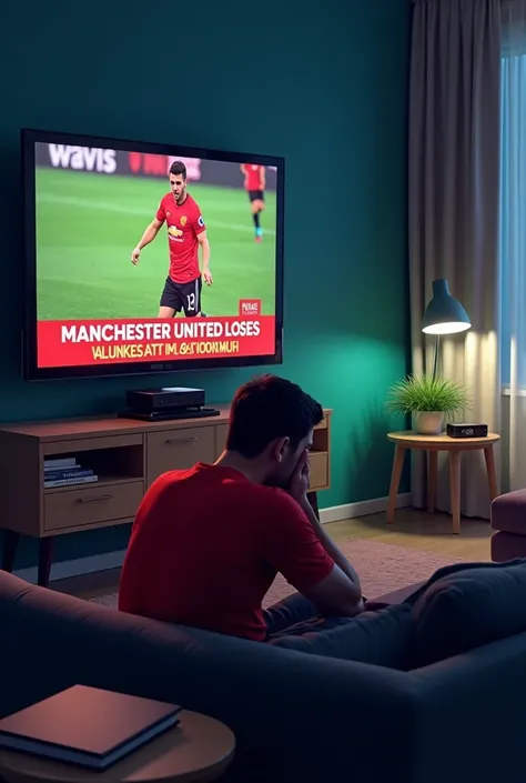 Make that man sit on the couch crying with a TV that says Manchester United lost against Bournemouth 