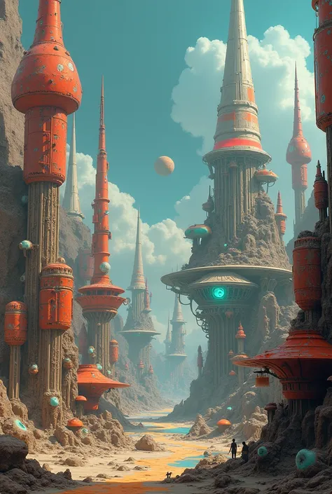 Science fiction and fantasy buildings and things that dont make sense artwork 