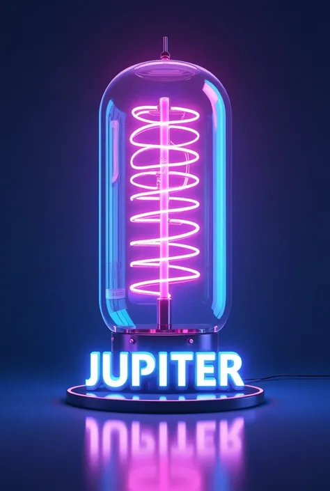 make telegram channel avatar with neon lamp..channel name is jupiter