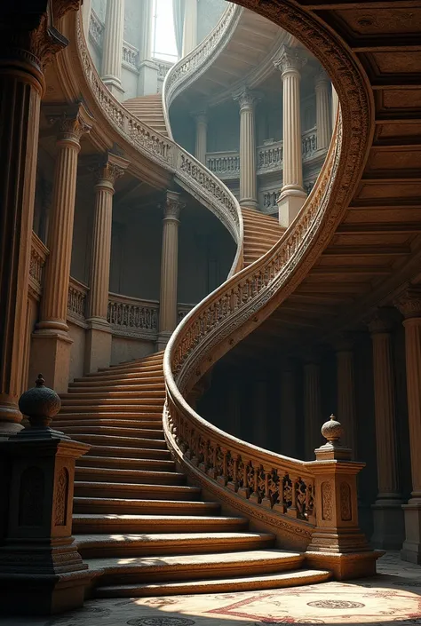 A spiral staircase