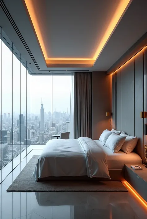 Ultra super modern hotel room design