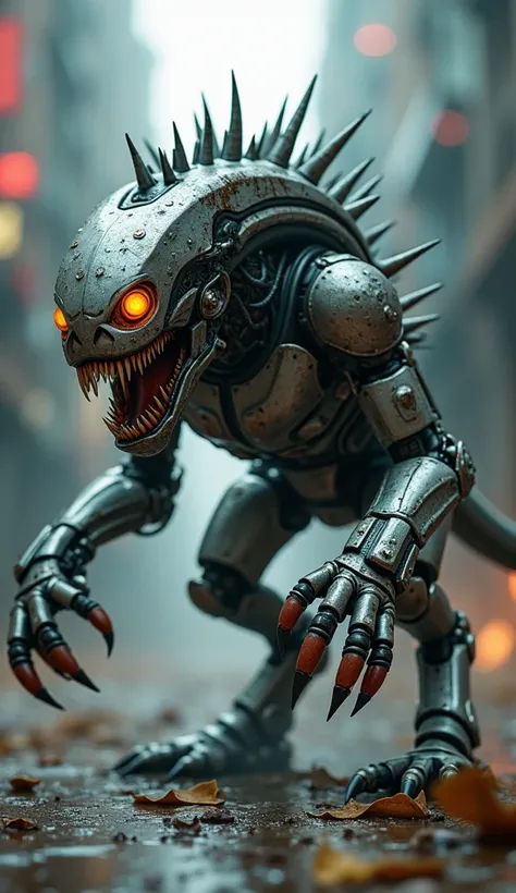 robotic venom screaming with monster like fetaures. vemom looks like he is from video game.