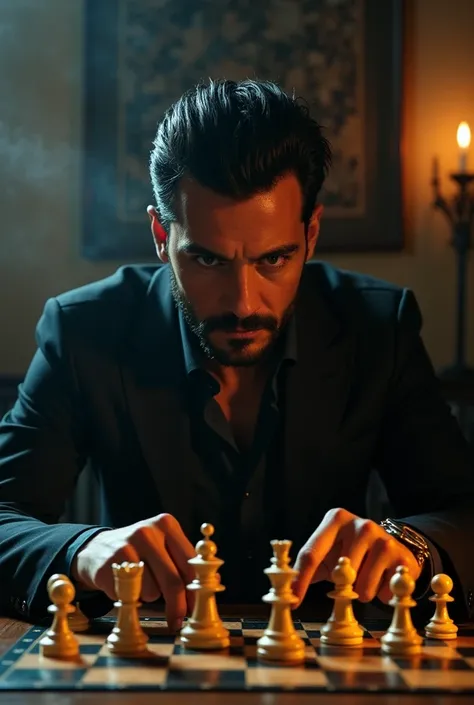 Mexican assassin playing chess