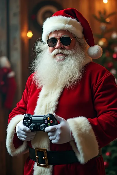 Santa claus is wearing sunglasses and a red suit, Santa claus, Santa clause, Santa,  wearing festive clothes, 🕹️ 😎 🔫 🤖 🚬,  holiday season , Santa inside a rustic barn,  shutterstock , wearing Santa hat, Best , Pexels, Profile picture, wearing a Santa hat, ...