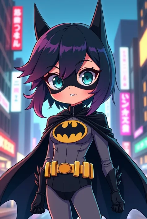  A JAPANESE ,  cartoon, with batman clothes,   