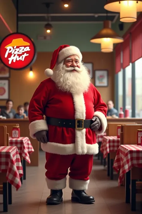 Santa at Pizza Hut
