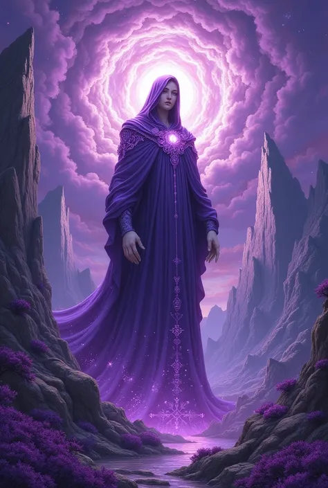 Draw the tarot card of the force that the color purple predominates without frame