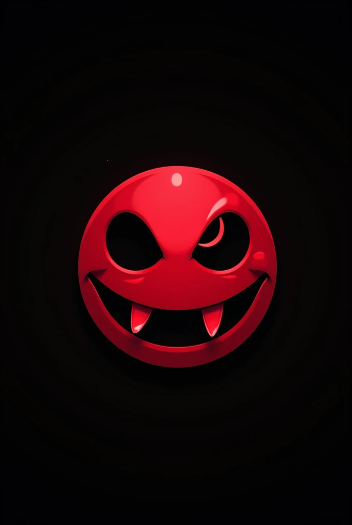  logo
 SMILEY red 
 with RF and a sentence that says "RED FANGS " With red colors ,  black and red colors predominant in red and black  