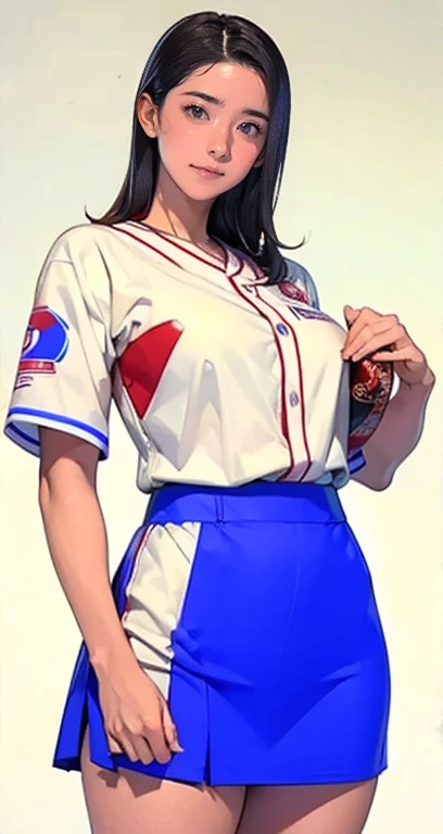 A very beautiful woman wearing a WBC 　A woman wearing a JAPAN uniform is throwing a ball at the baseball field,  beautiful south Japanese woman ,  Japanese girl , gorgeous young japanese women,  charming pose,  Gorgeous Japanese Models,  TONE UP , Female b...