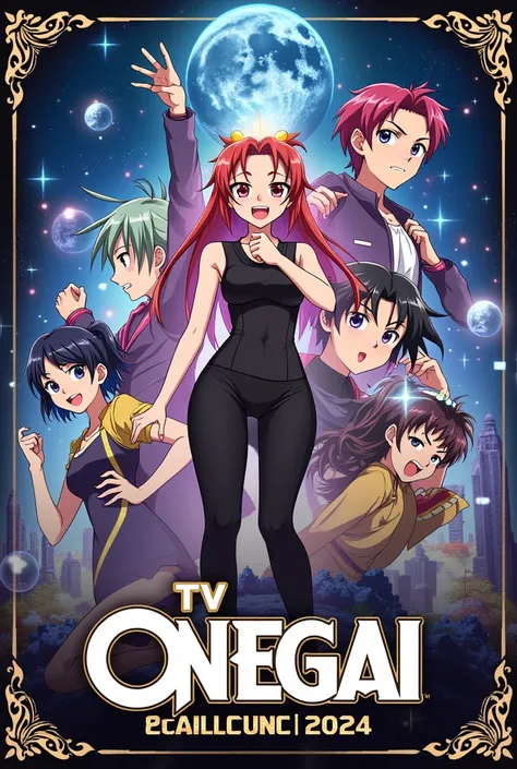 I would like to create an anime poster that says TV OneGai 2024 anime series