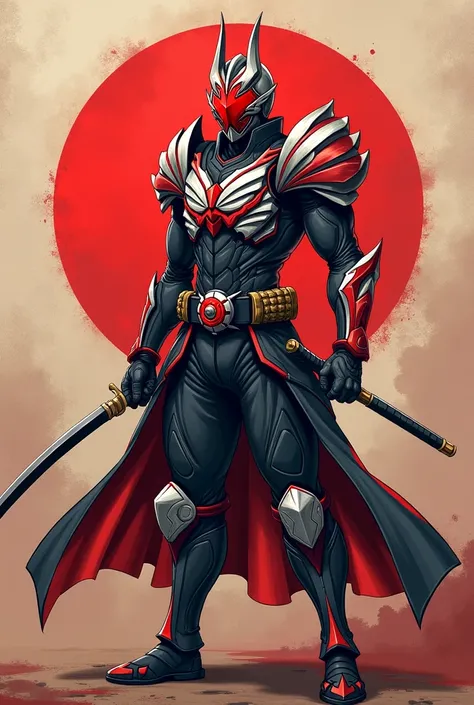  Create Kamen rider Kamen Rider my version name : Samurai Theme ;  Japanese Warrior Color : Red and Gray Transformation Tool :Samurai Driver , Small samurai placed in front of the driver and pressed Weapon: Samurai and Shuriken Ability : Fast as Lightning 