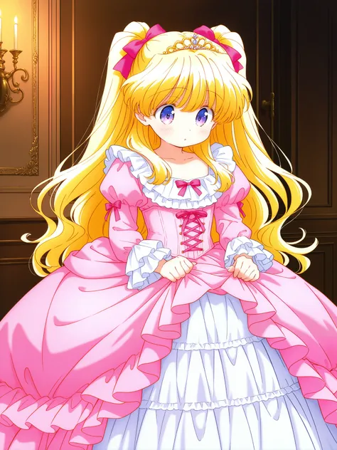 general,highres, ultra-detailed,very aesthetic,best quality ,best hands,  BREAK Ayumi_GF, 1girl,solo, long hair,Big eyes,
A cute Princess,, ((hot pink Silk Satin Victorian big Ball Gown Dress.:1.0)),Ten years old young girl,baby face,short tall,long sleeve...
