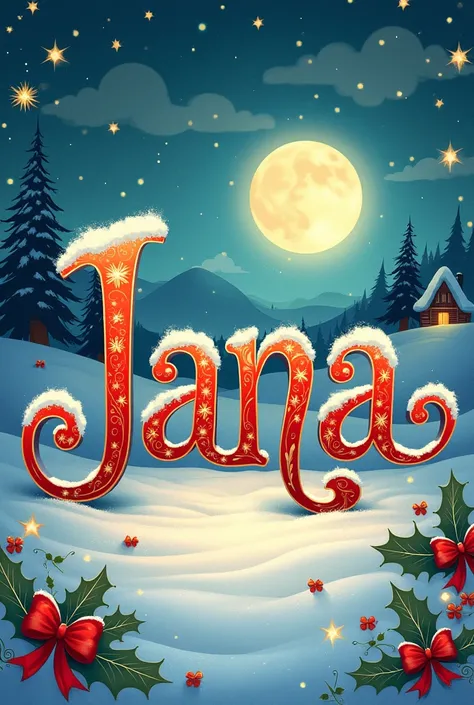 Christmas picture of the name Jana 