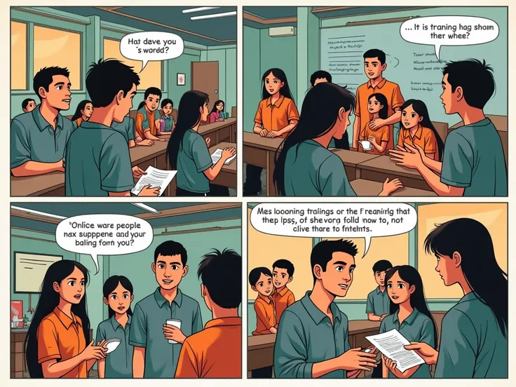 Create comic of the Myanmar Political students who learn empowering training of Democratic youth council(myanmar).