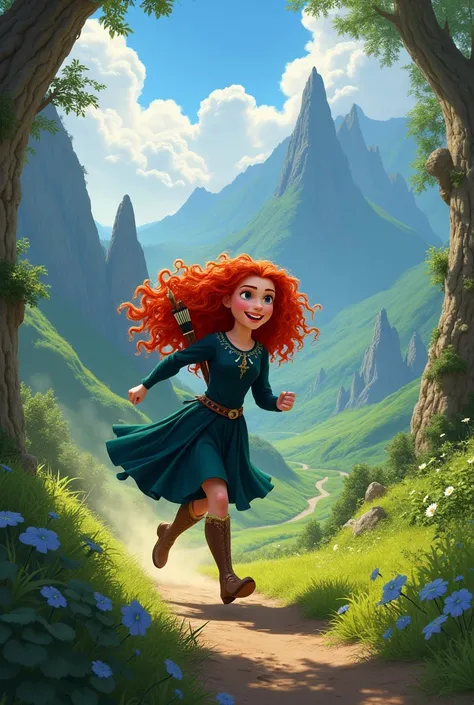 Merida (Brave) running in Disney style 