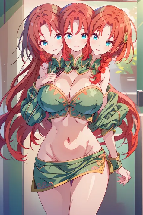 (masterpiece, best quality),best quality, (ultra-detailed), (3heads:1.5), 1girl, (ultra-detailed), (3heads:1.5), 1girl, (hong meiling:1.3), masterpiece, (best quality:1.5, highres, UHD), highres, absurdo, ultra detail, ultra quality, Ultra resolution, gree...