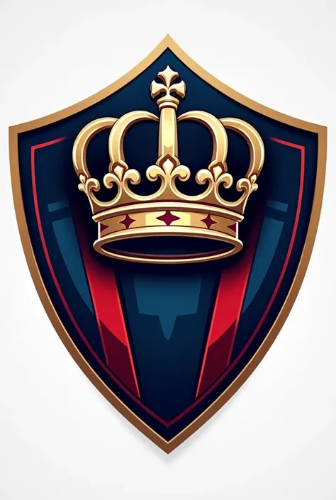 football team log with a crown
