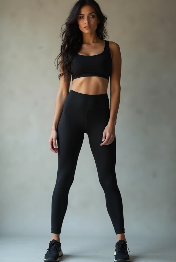 hot woman black leggings