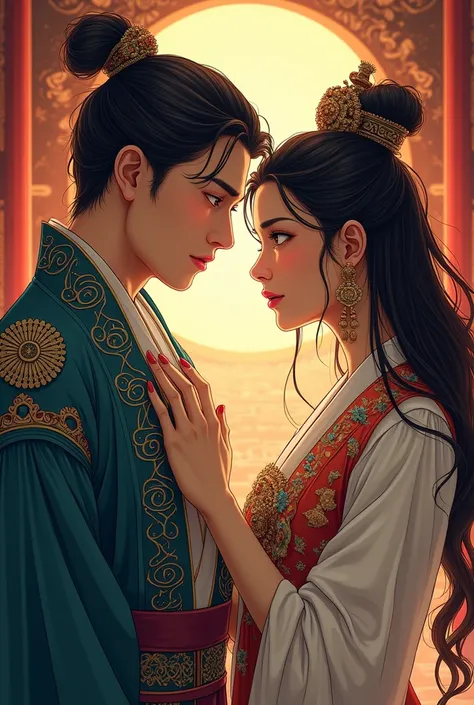 Russian young handsome guy and handsome young Chinese emperor Manhwa