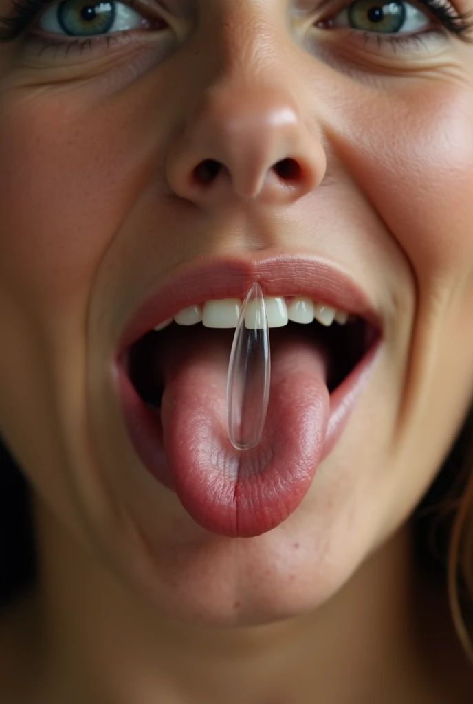 Women stick their penis through her mouth 