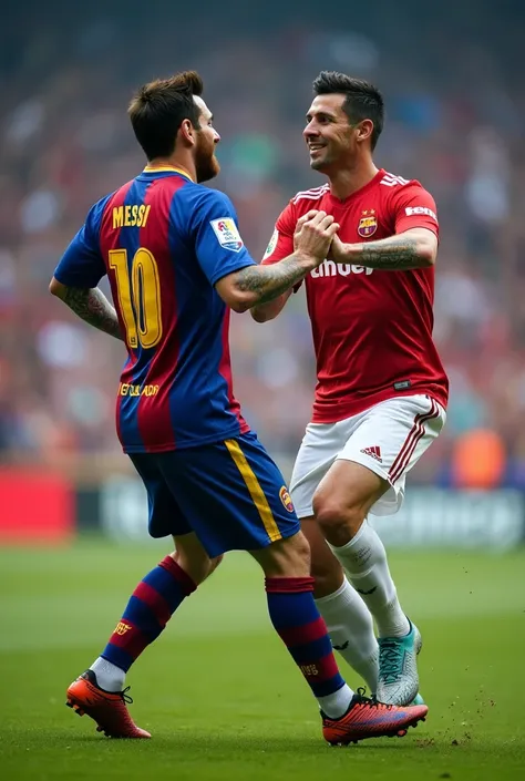 Messi and Cristiano Ronaldo dancing
