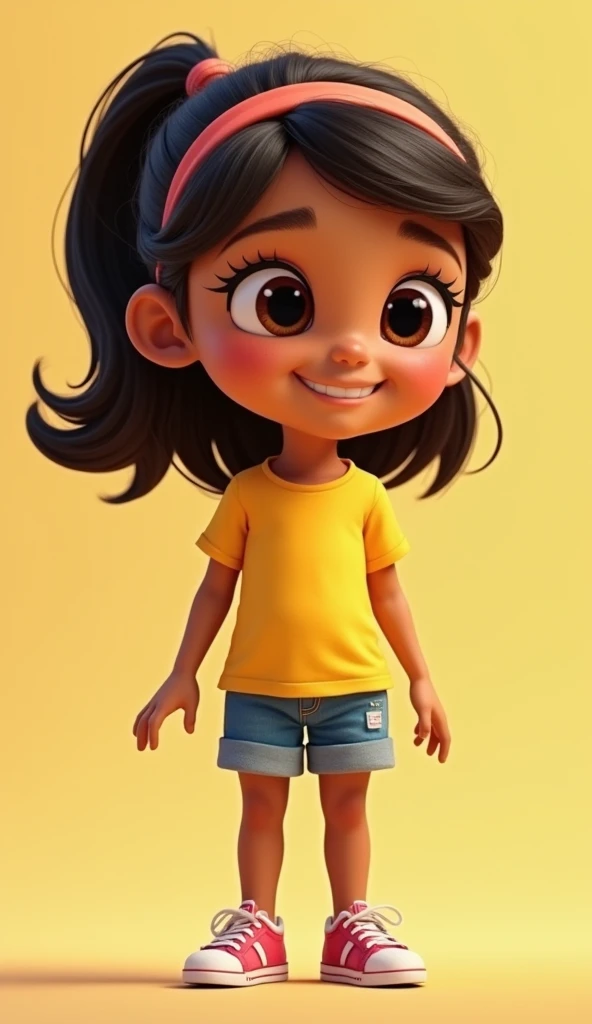 While playing, Mia
Age: 10-
Skin tone: Light tan with a healthy glow
Face shape: Soft and round
Facial features: Large, expressive brown eyes; small, button-like nose; full lips with a natural, friendly smilé
Hair: Dark brown, shoulder-length, slightly wav...