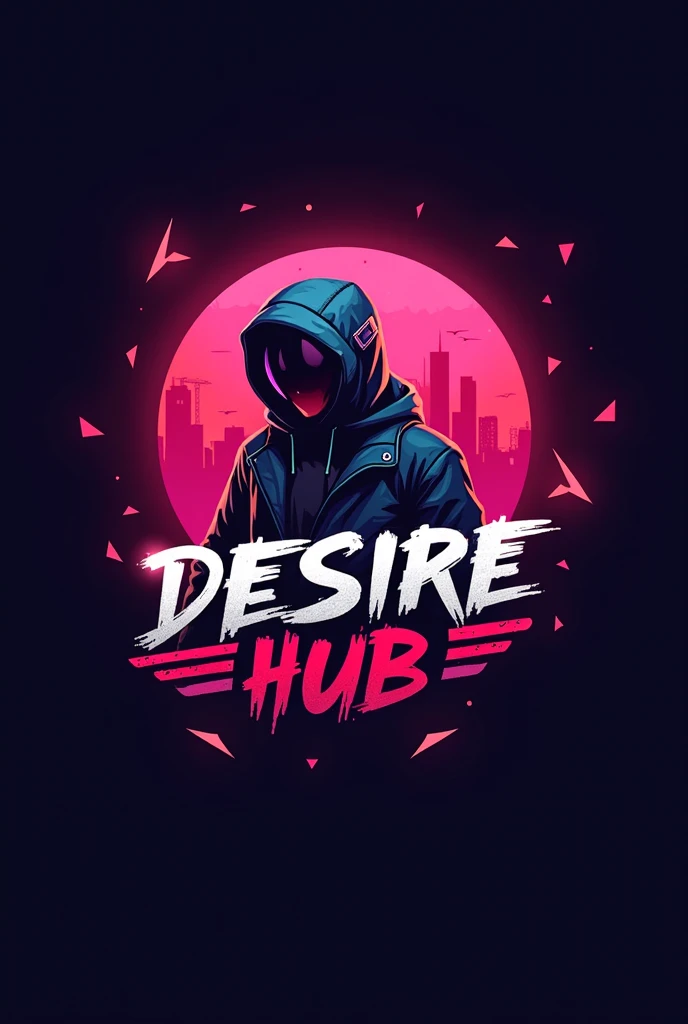 Create a logo for a discord server named desire hub !  which is related with games mostly like freefire and gta 5 