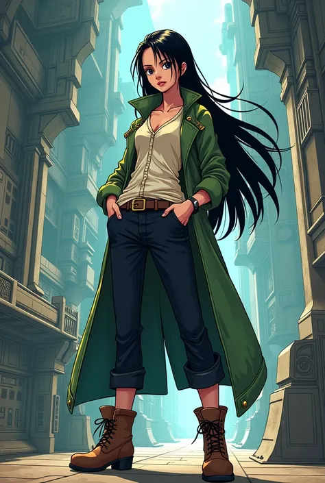 Even more like the anime, draw nico robin i in egghead arc so that the clothes in the anime are the same as in the anime