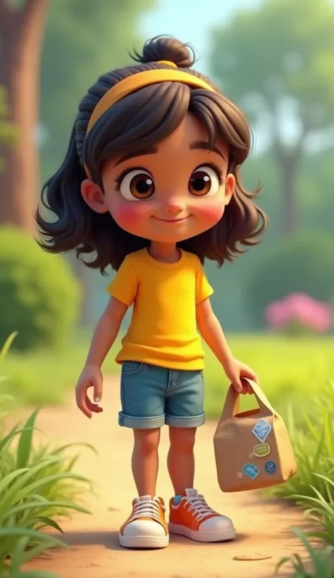 Mia
Age: 10-
Skin tone: Light tan with a healthy glow
Face shape: Soft and round
Facial features: Large, expressive brown eyes; small, button-like nose; full lips with a natural, friendly smilé
Hair: Dark brown, shoulder-length, slightly wavy, styled in a ...