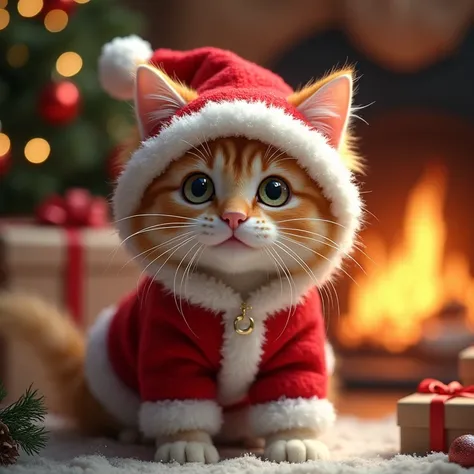 A cat wearing a Santa suitmiaoz ,iaoz, 