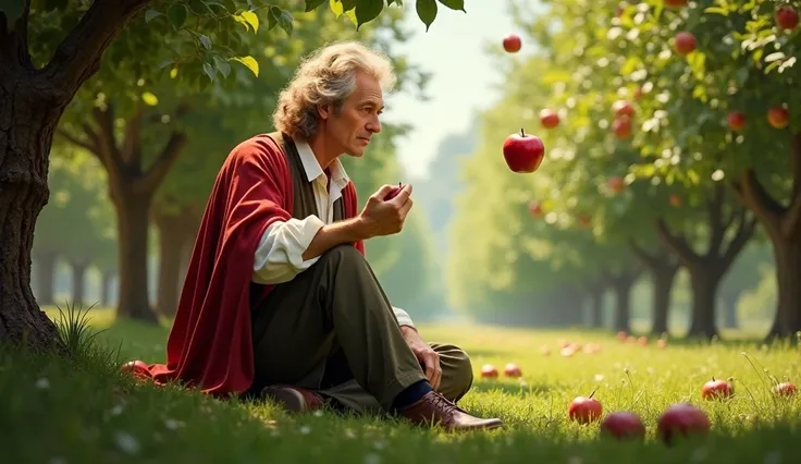 Newton was hit by an apple