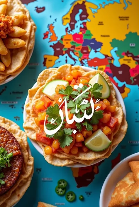 A vibrant YouTube thumbnail showcasing famous street foods from around the world. The image features popular dishes like Bolani from Afghanistan, Tacos from Mexico, Dumplings from China, and Shawarma from the Middle East. Each dish is visually appealing an...