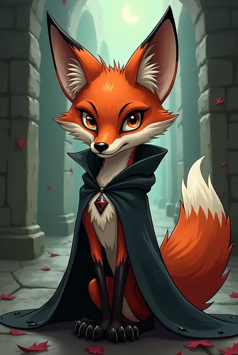 I want you to make a slightly gothic cartoon similar to the talking fox from Zootopia