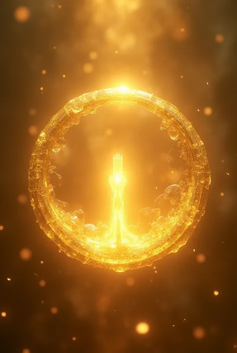 golden crystal circle and golden glow