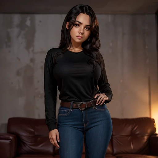 Dark nightmarish movie style, a petite cute shy innocent skinny with monstously huge fat size breasts Mexican nerdy emo teen, short volumetric hair, beautiful detailed brown eyes, cutely detailed lips, super cute highly detailed eyes and face, round shape ...