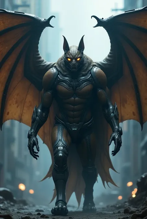 A massive bat with reinforced metallic ant man full color wings, echolocation-enhanced vision, and the ability to shrink for stealth attacks.