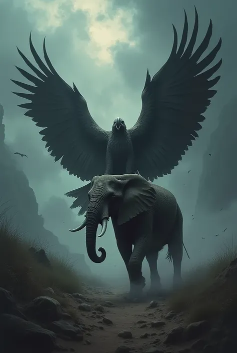 Scary pictures of eagle and elephant 